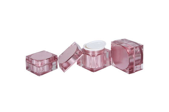 Sauqre Acrylic Lotion Bottle 50ml Heavy Wall 80g Cream Jar Cosmetic Packaging Set