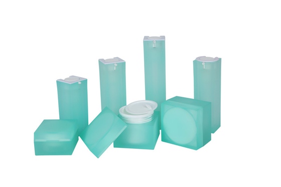 Acrylic Cosmetic Cream Jar 80g Square Serum Pump Bottle Skincare Set