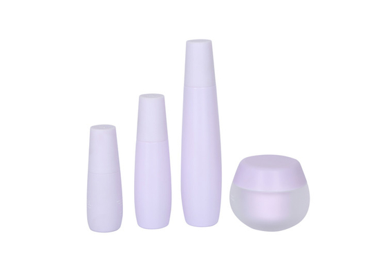 Bulb Shape PE Cosmetic Pump Bottle 100ml Acrylic Skincare Set packaging
